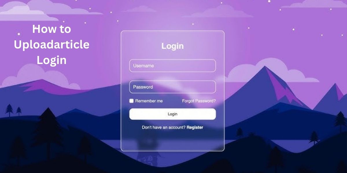 How to Uploadarticle Login