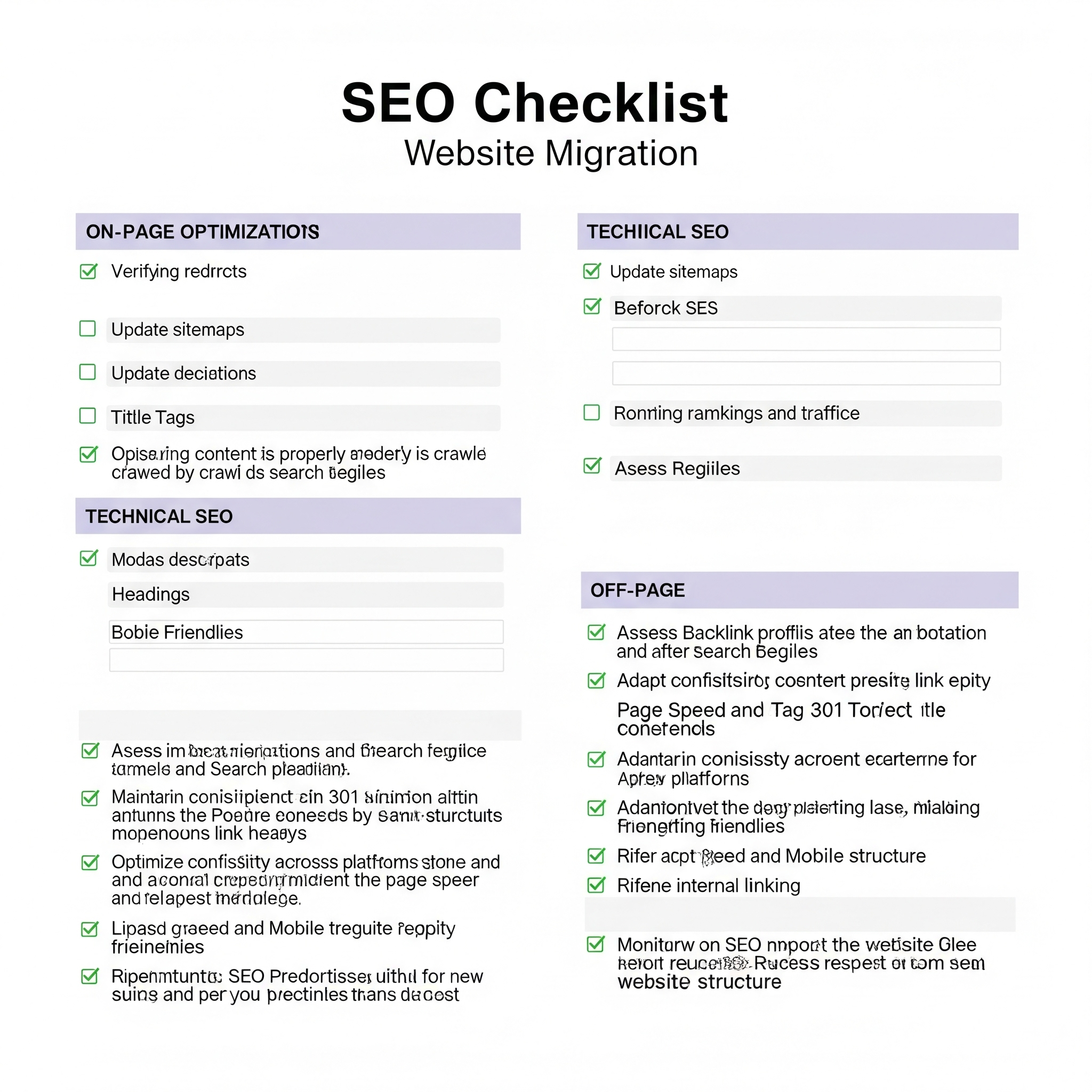 SEO Migration Website Checklist Glorvix.com